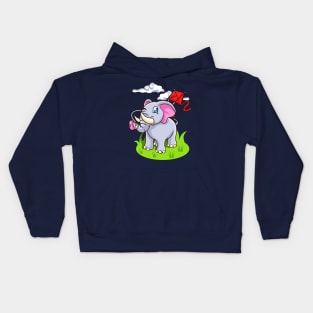 Cute Elephant Flying Kite Kids Hoodie